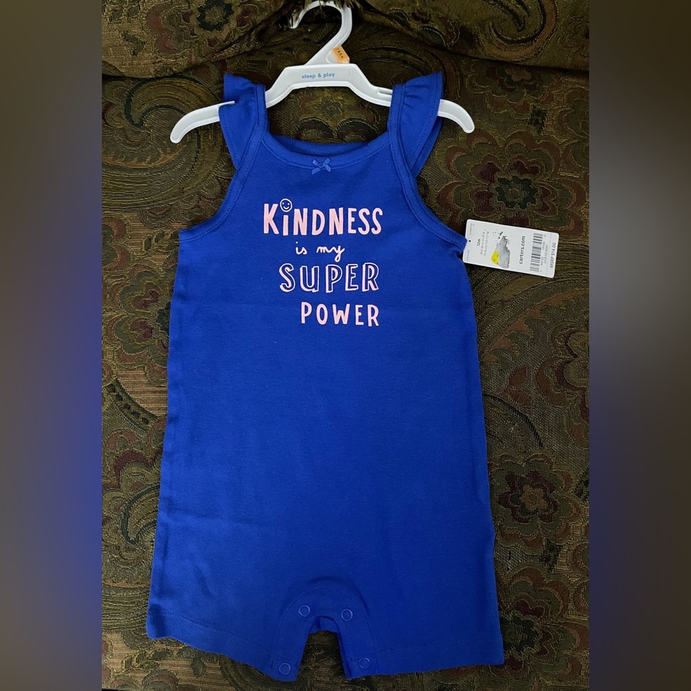 CARTERS -BRAND- LOGO ROMPER